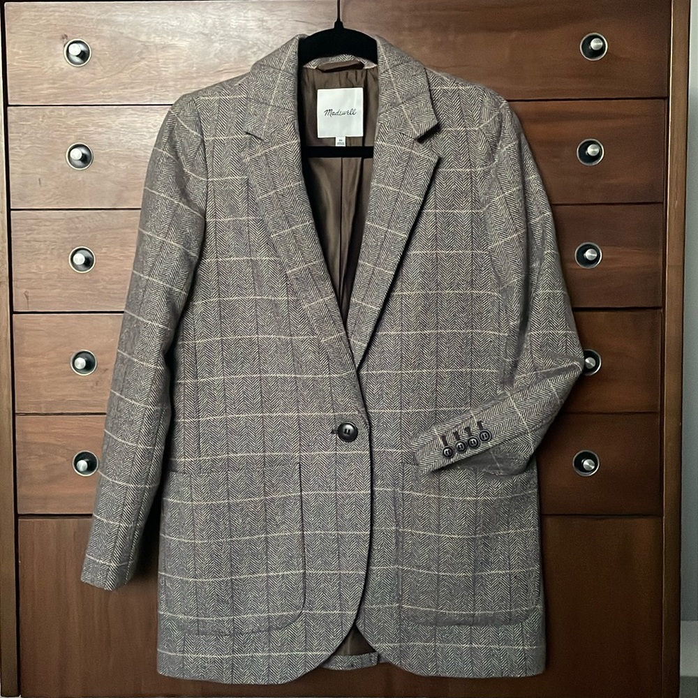 Madewell Herringbone Blazer